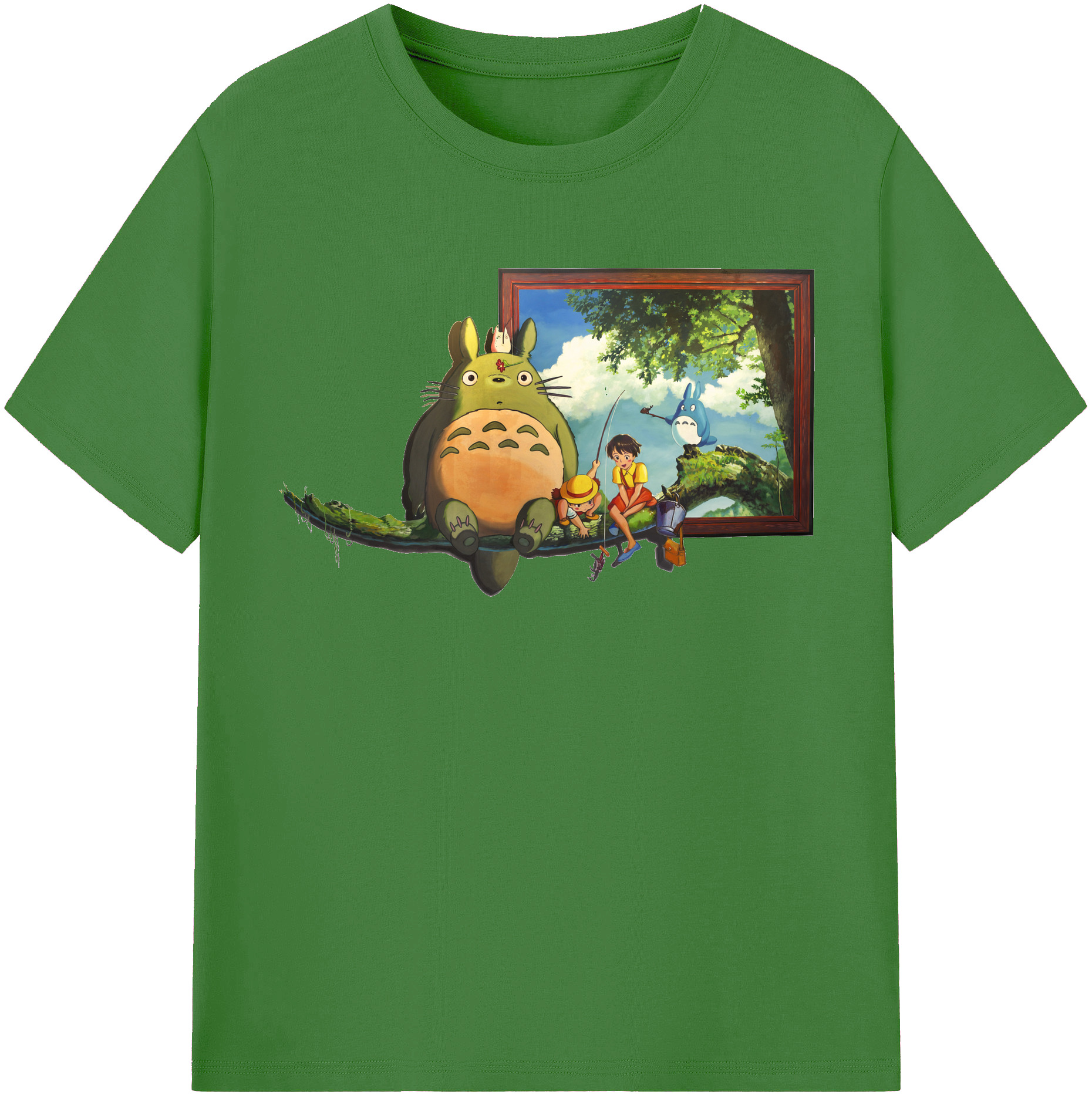 （画像用） となりのトトロ 草壁メイ 草壁サツキ My Neighbor Totoro Satsuki Kusakabe Mei Kusakabe レディースカジュアルプリントTシャツ（綿100％）